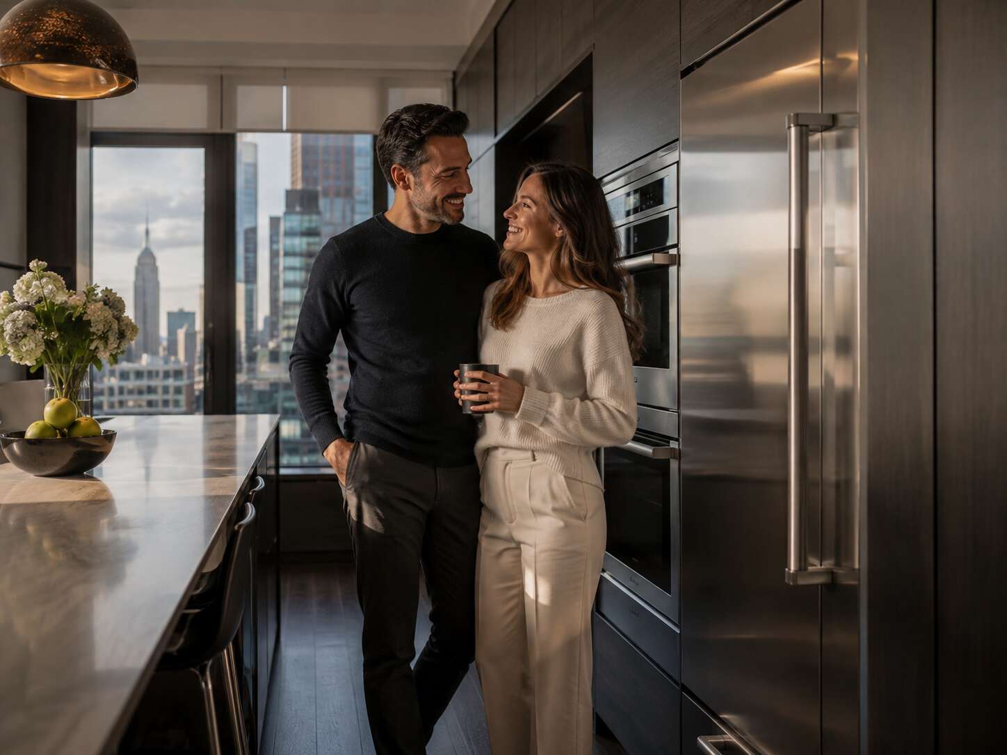 Couple Smiling In A Modern Kitchen IUuvFQmAu4k